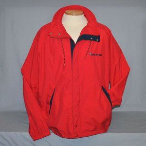 Vintage Swingster Windbreaker Jacket Mens Size XL Red & Blue logo Jacket